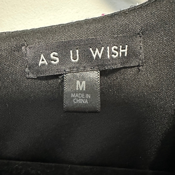 Women's AS U WISH Jumpsuit Romper, M, Black and Purple Shorts - Picture 9 of 10